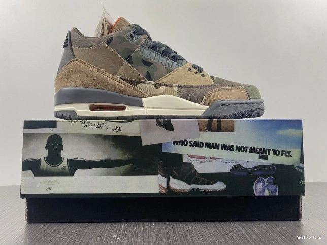 One Kick Patchwork Camo DO1830-200 Air Jordan Retro 3 0723